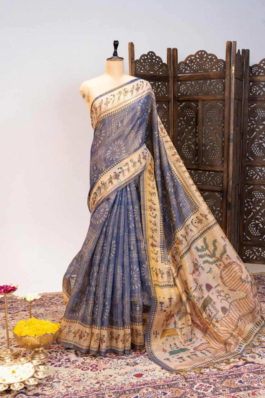 Pure Tissue Tussar Silk Saree