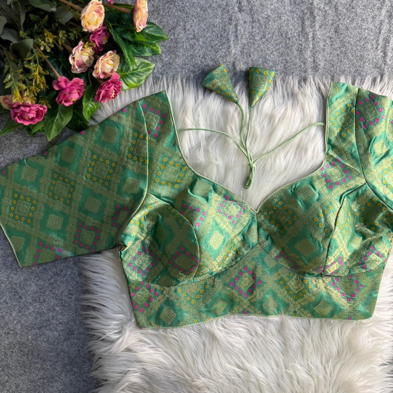 SABYASACHI-STYLE PATODA BANARASI BLOUSE