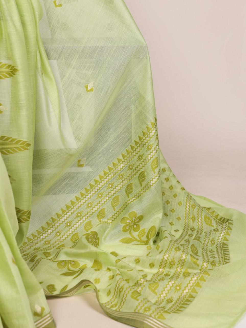 Cotton Silk Zari Weaving Saree