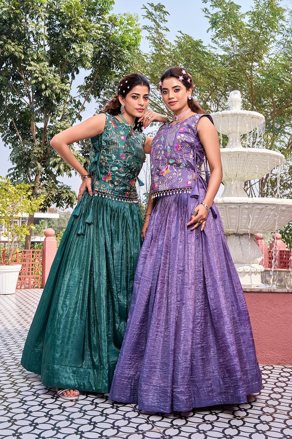 Gold Crush Lehenga With Shrug and Choli