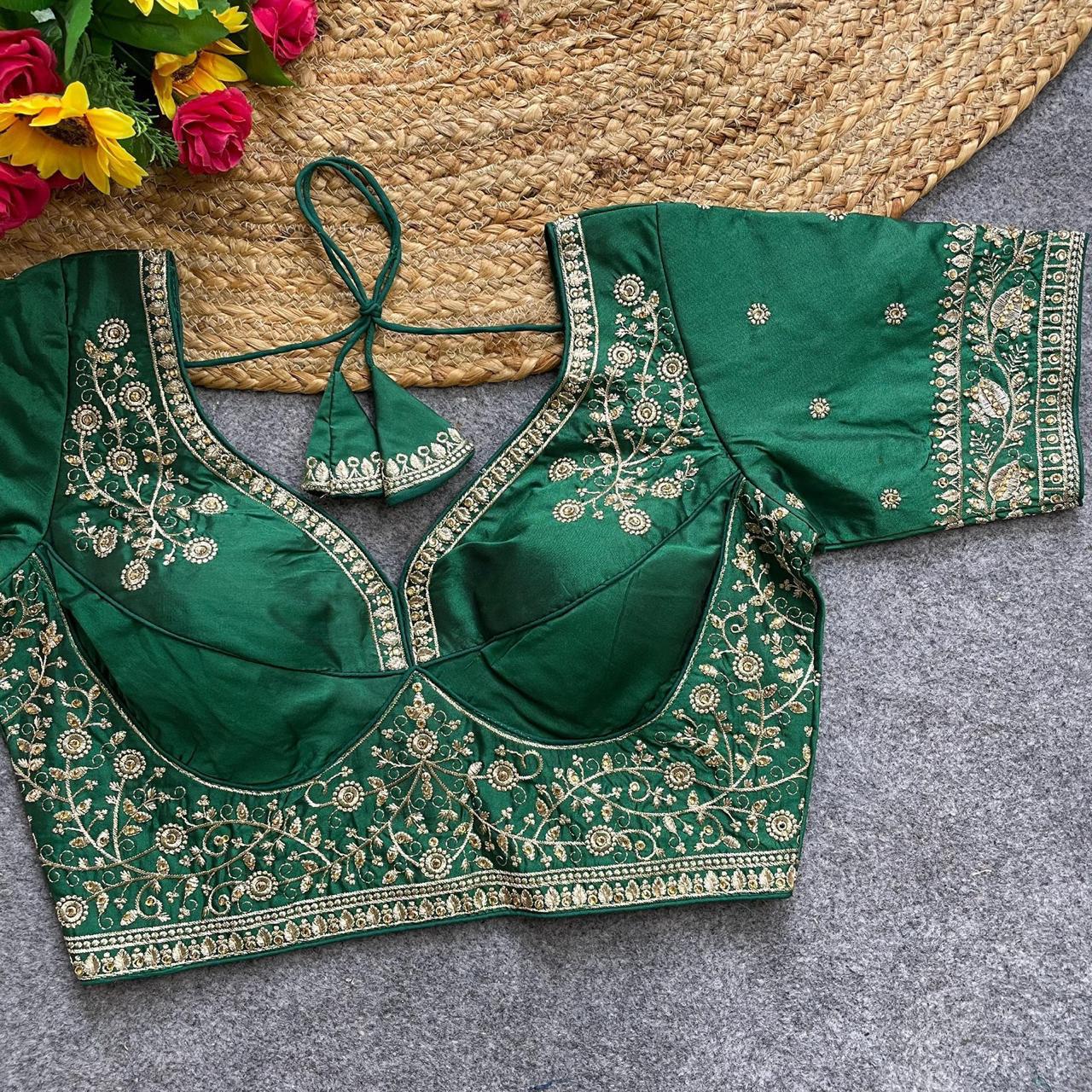 Heavy Silk elegant rose gold jari Blouse