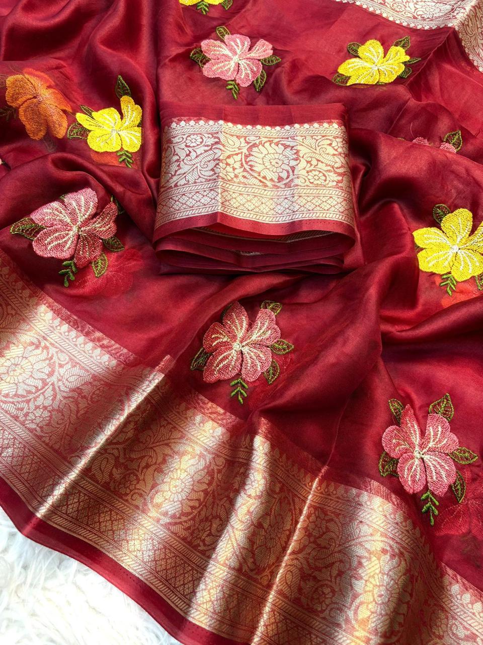 Pure Kanchipuram Organza Saree