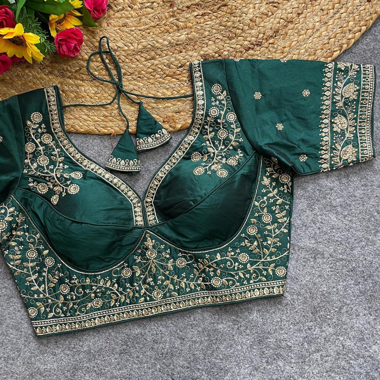 Heavy Silk elegant rose gold jari Blouse