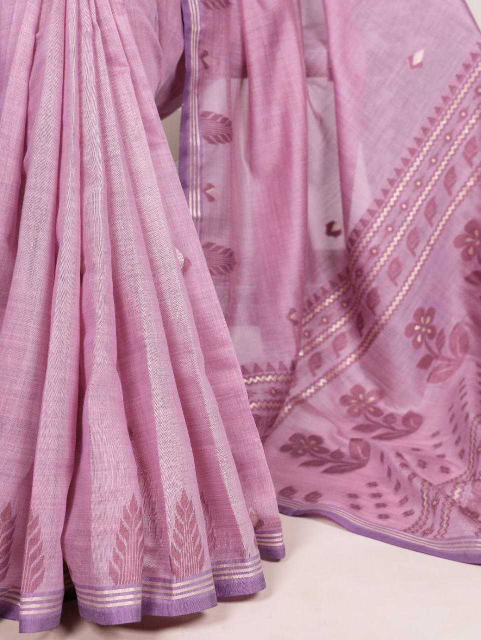 Cotton Silk Zari Weaving Saree