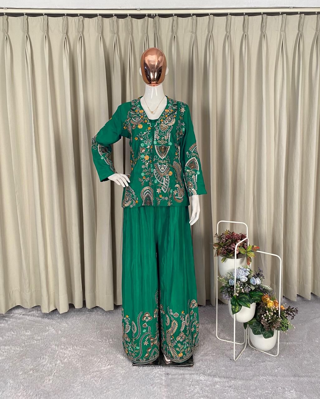 Chinon 3 piece Palazzo Set with Jacket