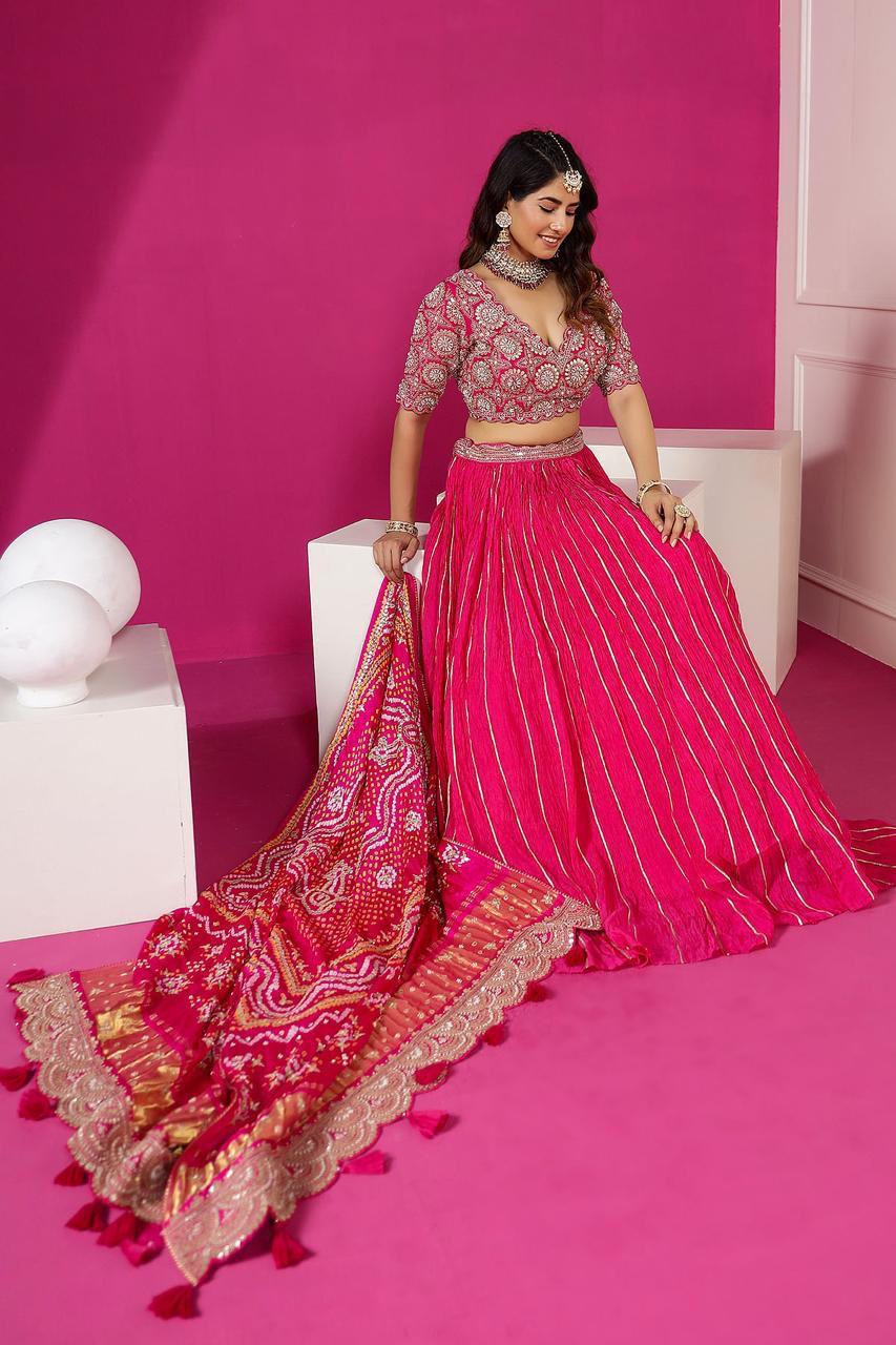 Lightweight Embroidery Work Digital Print Lehenga Choli – New Launch