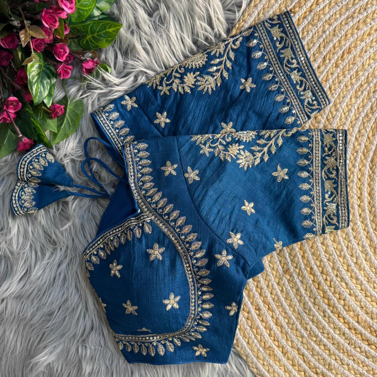 Vichitra silk Jari Work Blouse