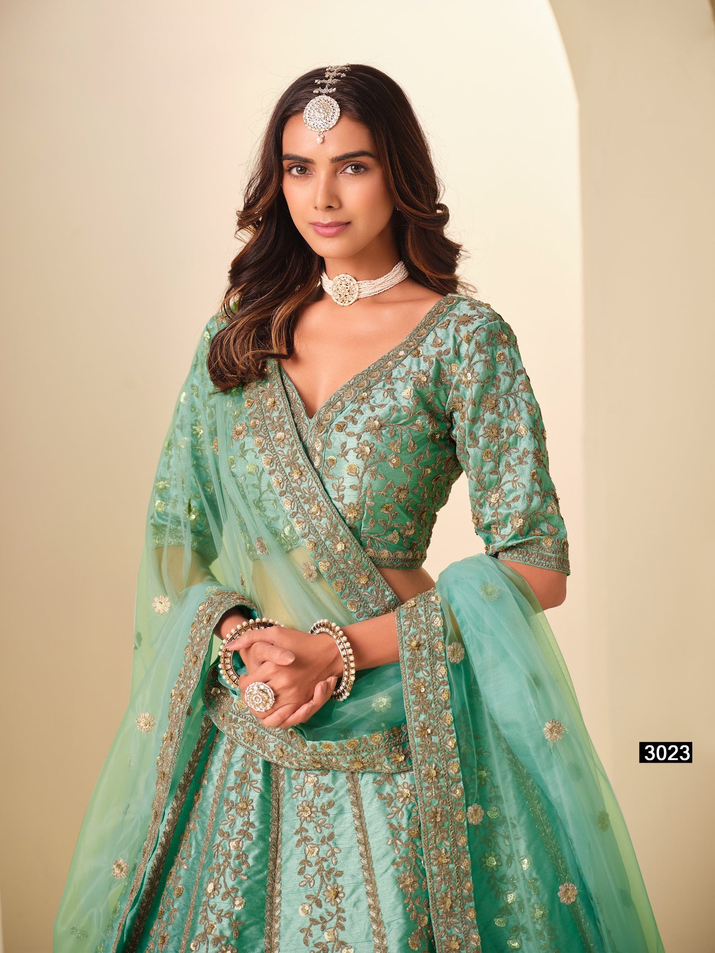 Art silk Lehenga with rich Embroidery work