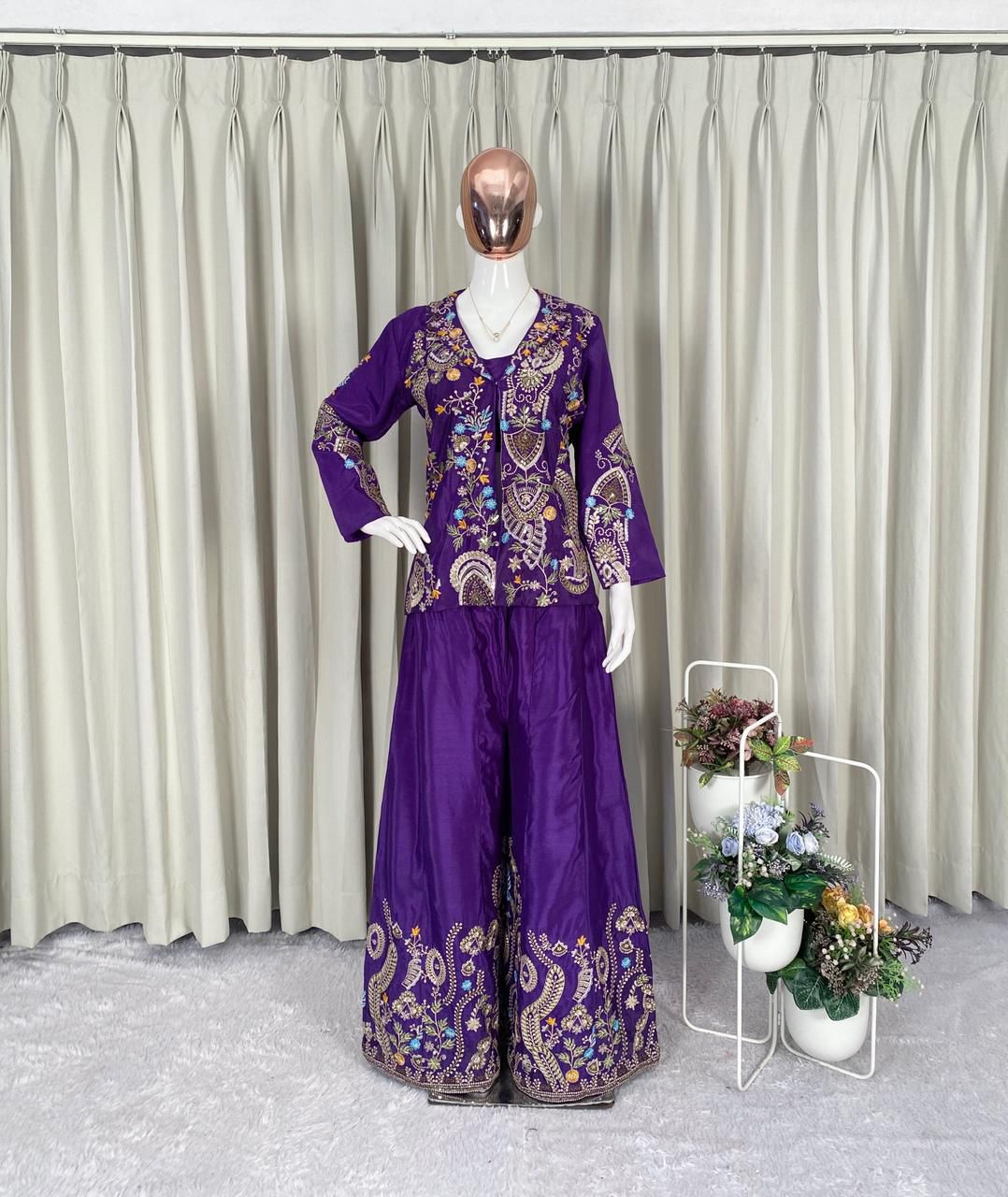 Chinon 3 piece Palazzo Set with Jacket