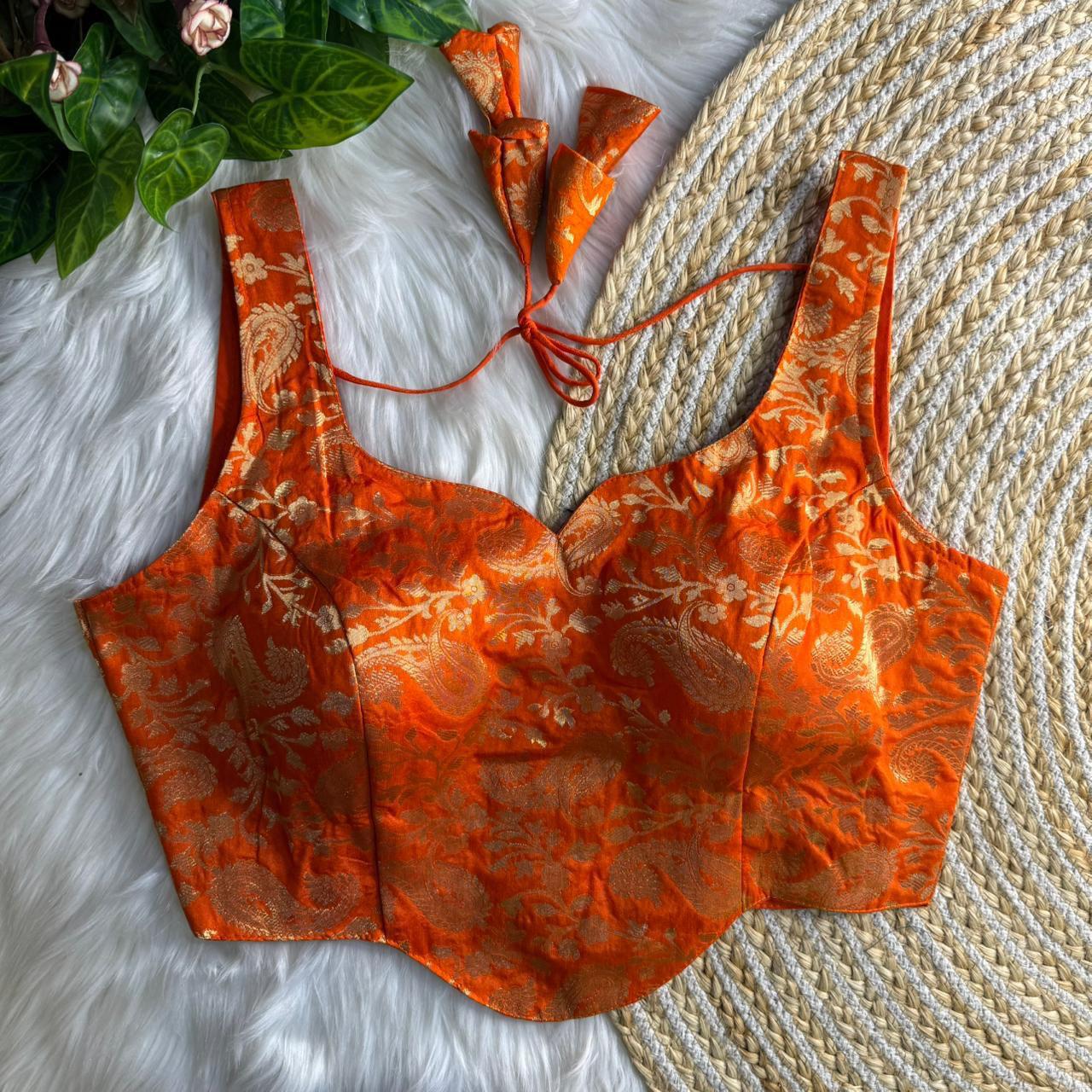 Corset Style Banarasi Blouse
