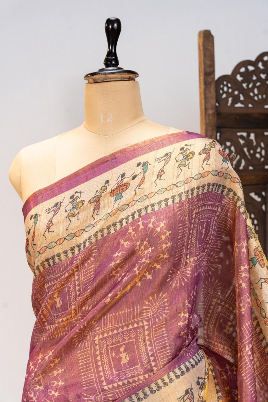 Pure Tissue Tussar Silk Saree
