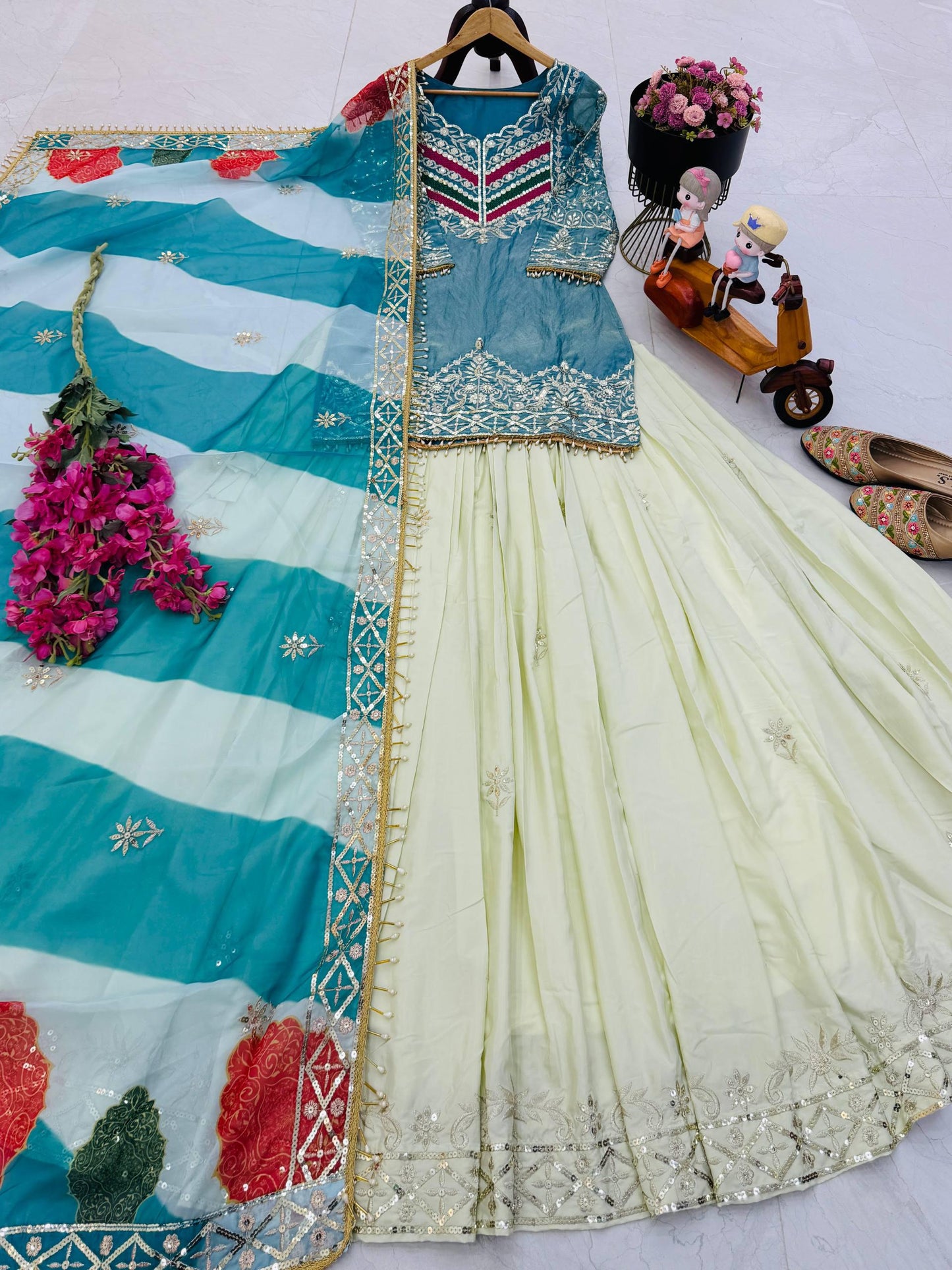 Fendy Silk Lehenga with Skirt