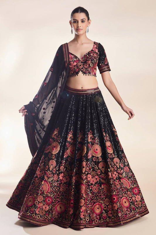 Latest Designer Faux Georgette Lehenga Collection