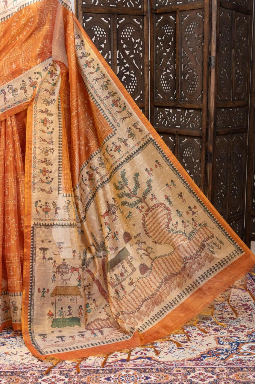 Pure Tissue Tussar Silk Saree