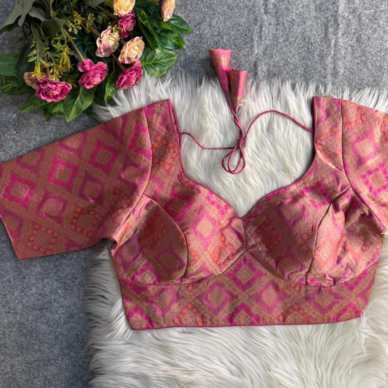 SABYASACHI-STYLE PATODA BANARASI BLOUSE