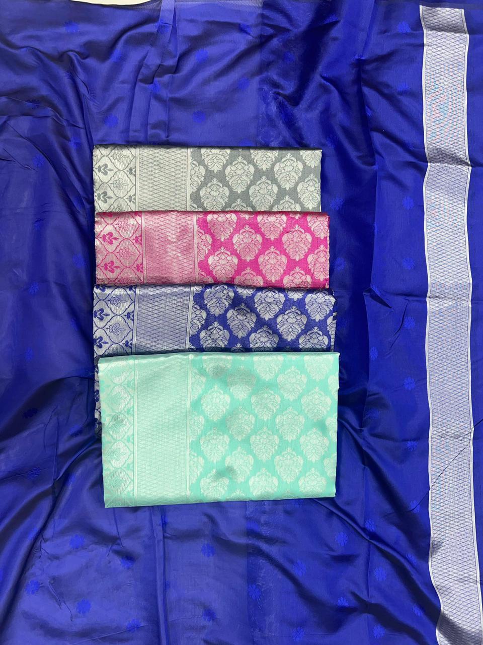 Soft Lichi Silk Saree with all over jacquard work