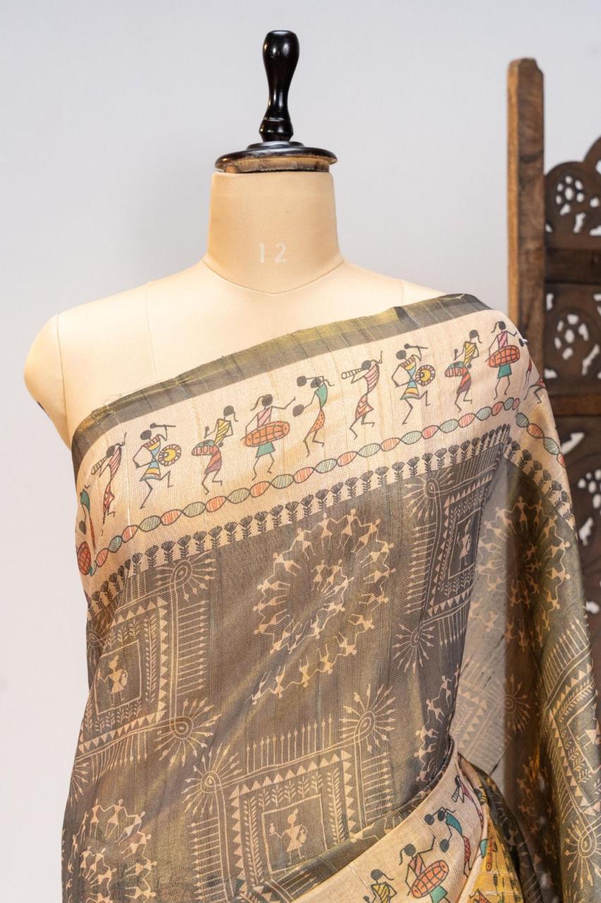 Pure Tissue Tussar Silk Saree