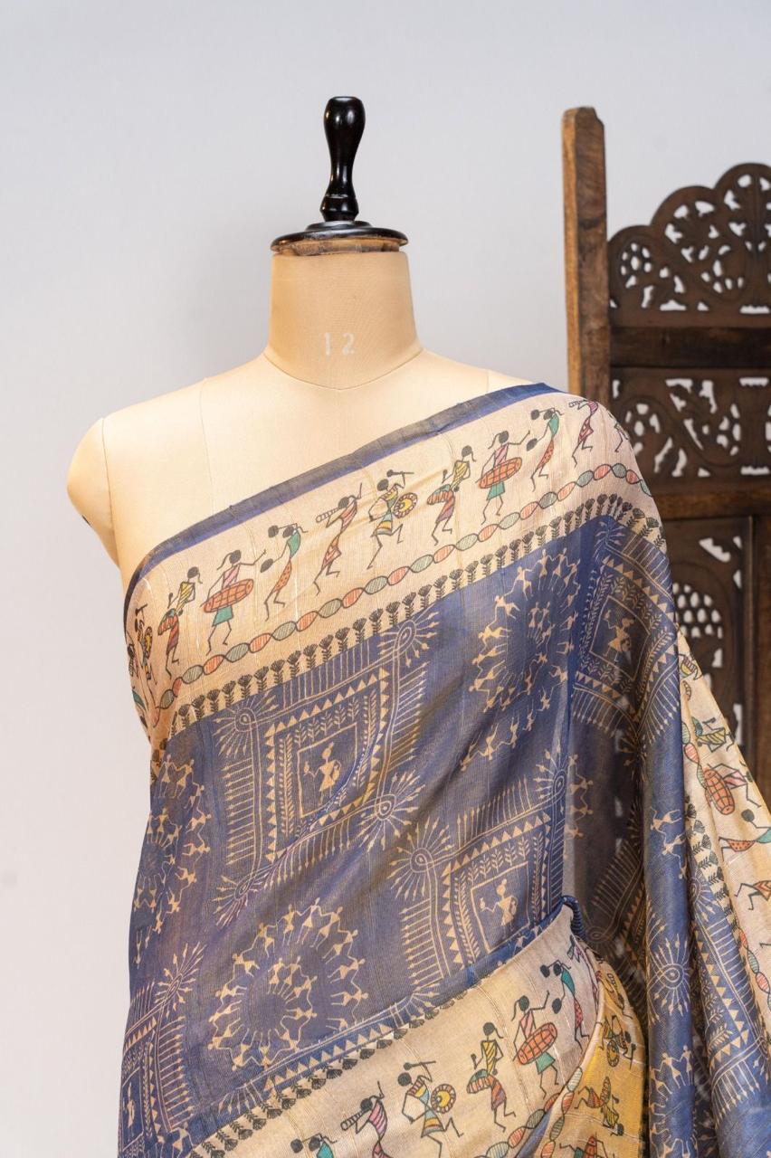 Pure Tissue Tussar Silk Saree