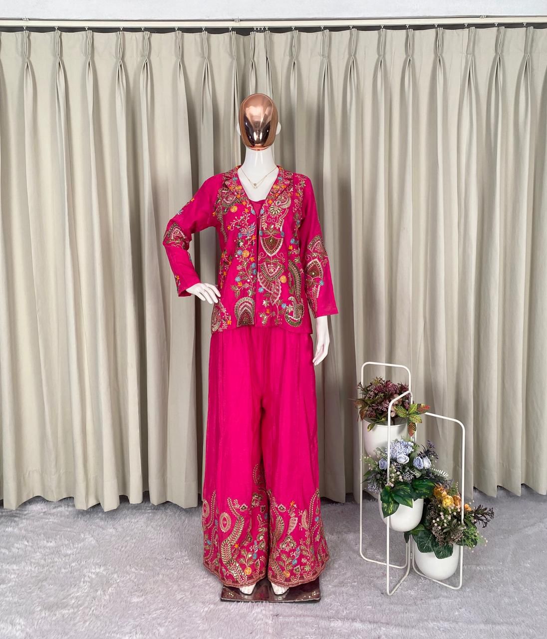 Chinon 3 piece Palazzo Set with Jacket