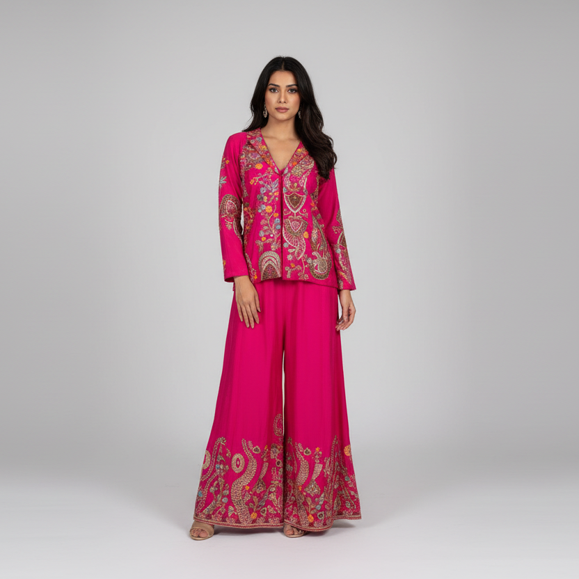 Chinon 3 piece Palazzo Set with Jacket