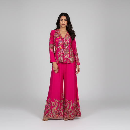 Chinon 3 piece Palazzo Set with Jacket