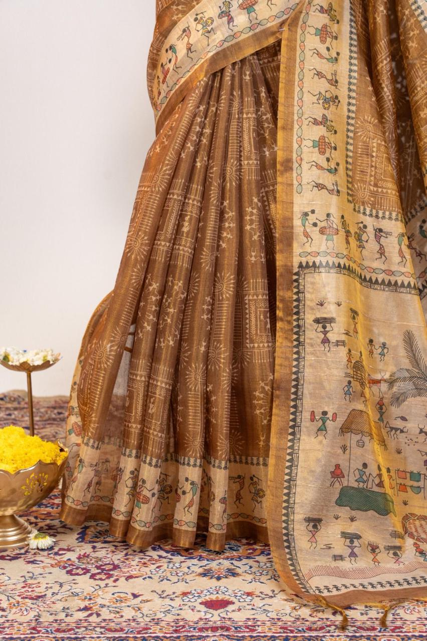 Pure Tissue Tussar Silk Saree