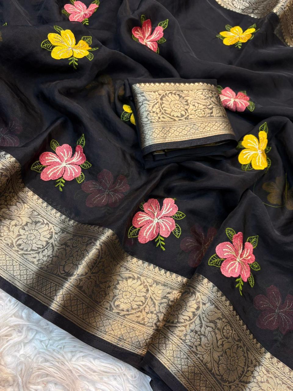 Pure Kanchipuram Organza Saree