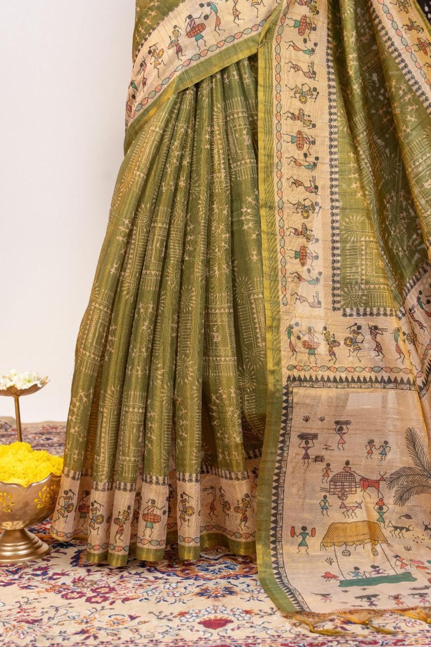 Pure Tissue Tussar Silk Saree