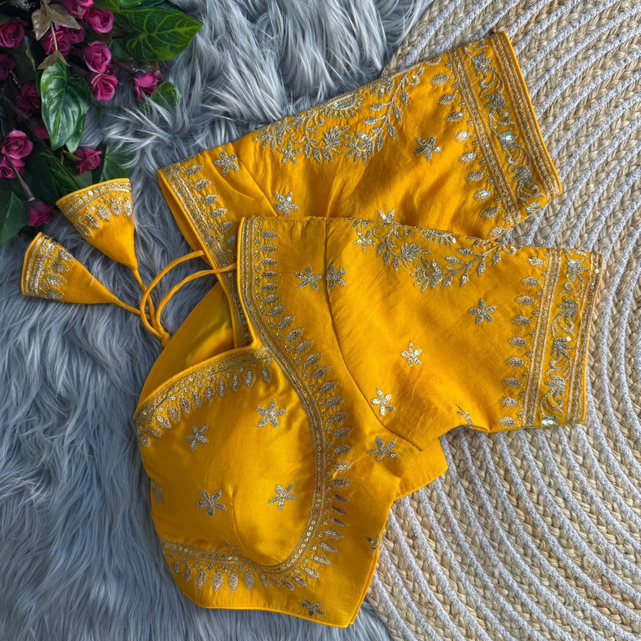 Vichitra silk Jari Work Blouse
