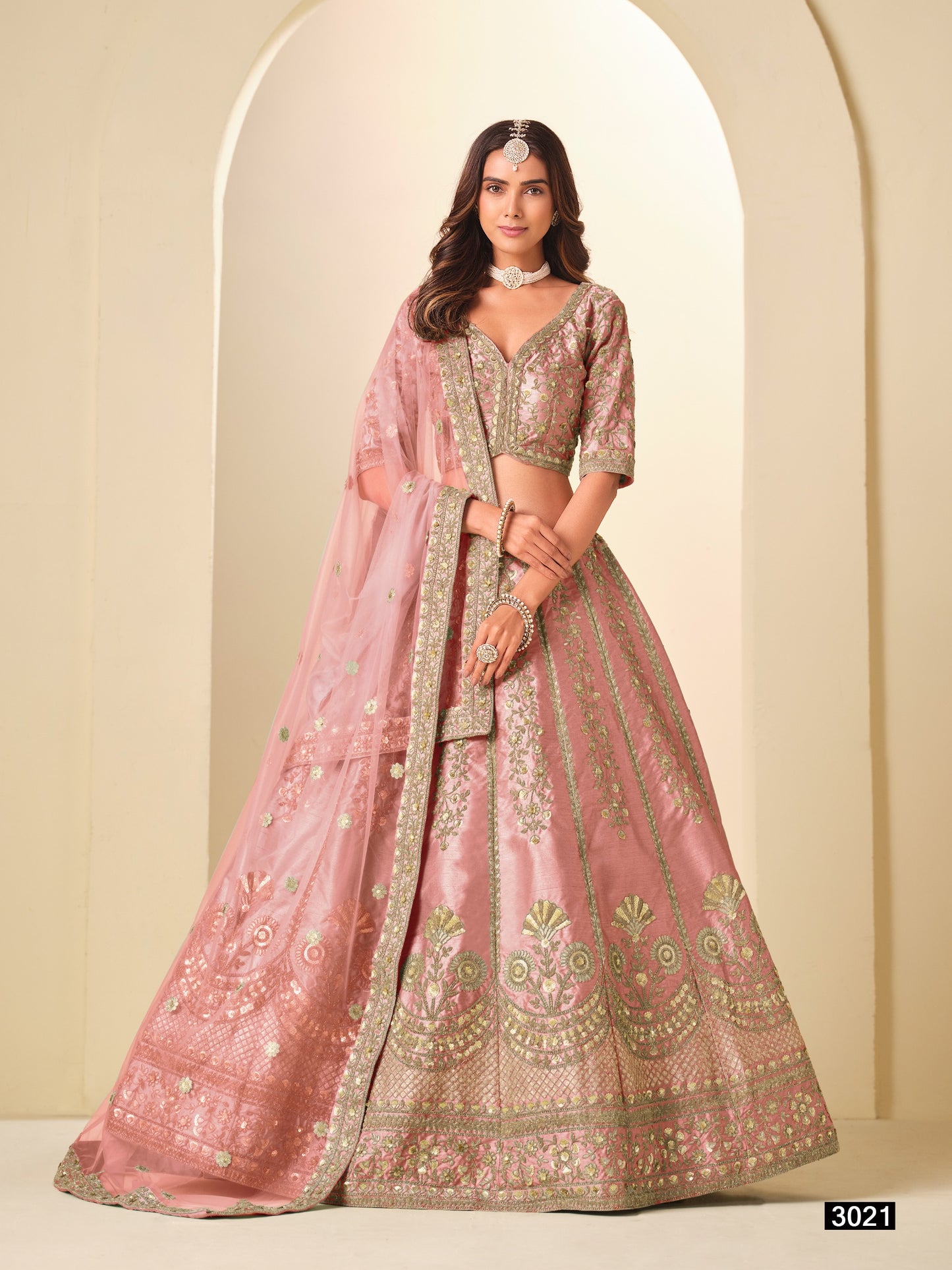 Art silk Lehenga with rich Embroidery work