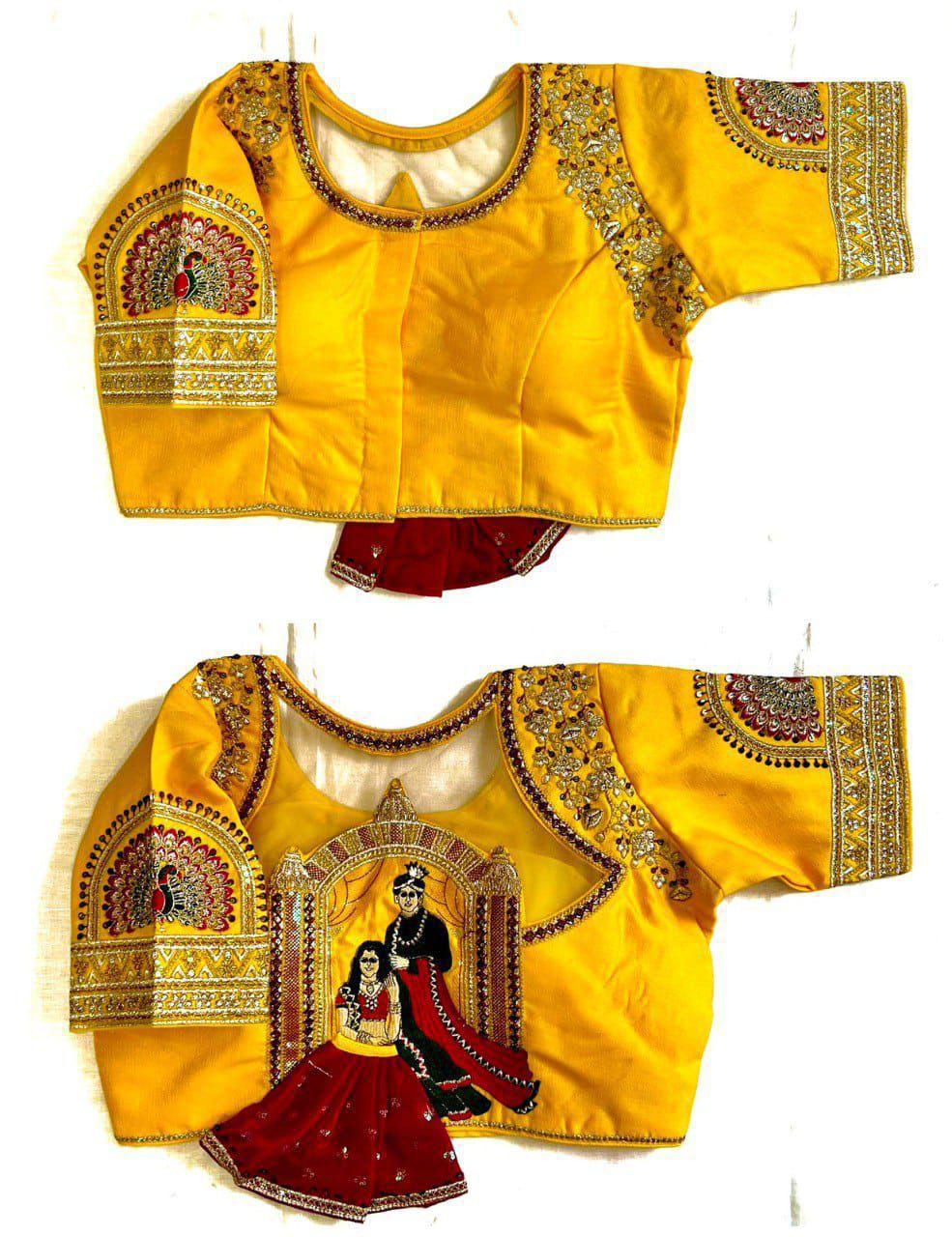 Shining Silk Embroidered Blouse