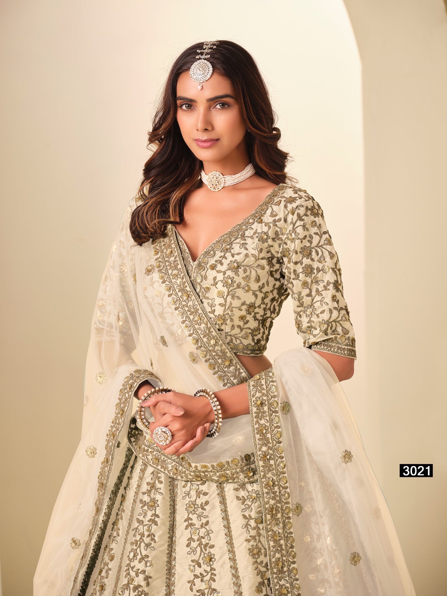 Art silk Lehenga with rich Embroidery work