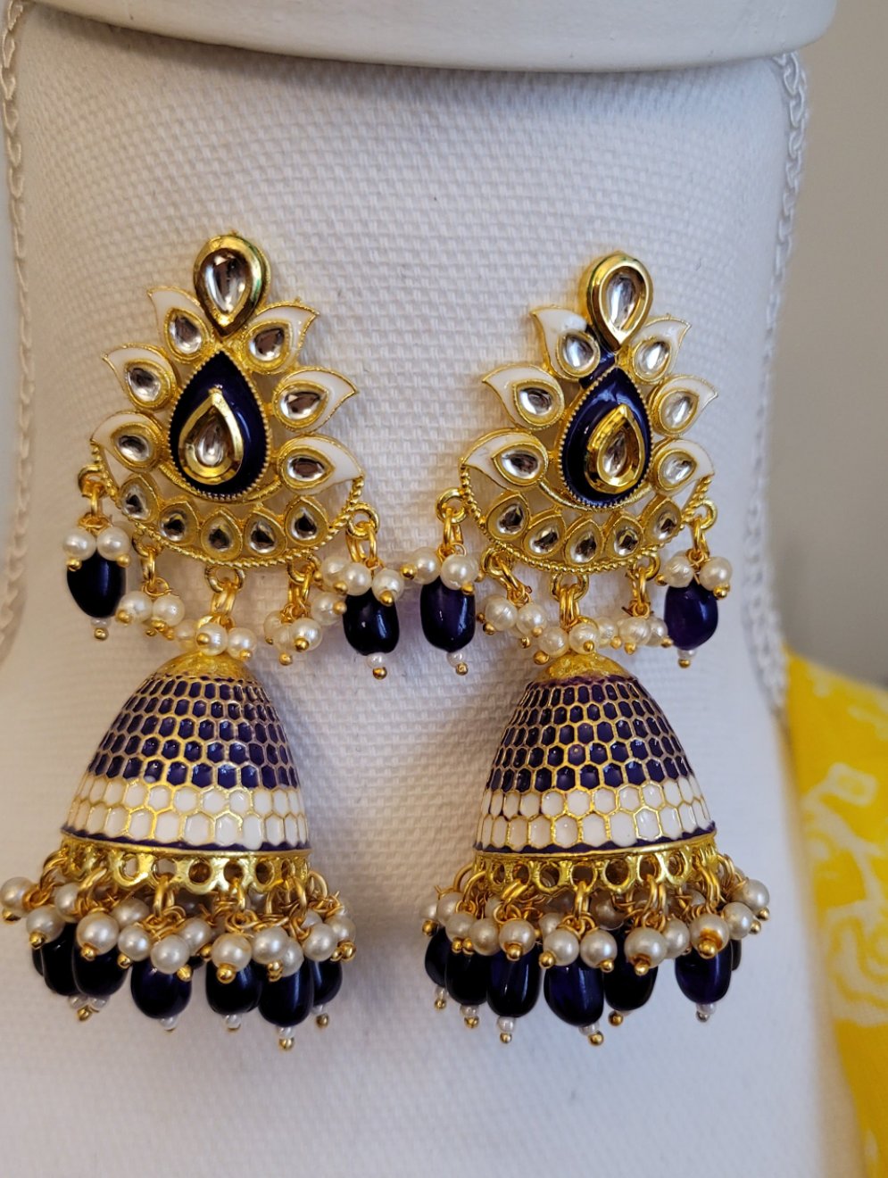 Meenakari Polki Kundan Earrings